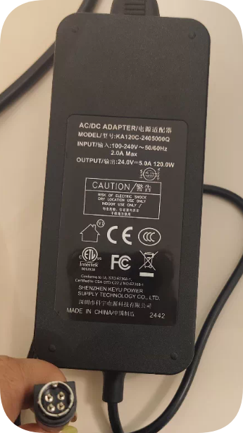 *Brand NEW* Suitable for Keyu KA120C-2405000Q Power Adapter 24V 5A 120W 4-Pin Testing Instruments Power Supply